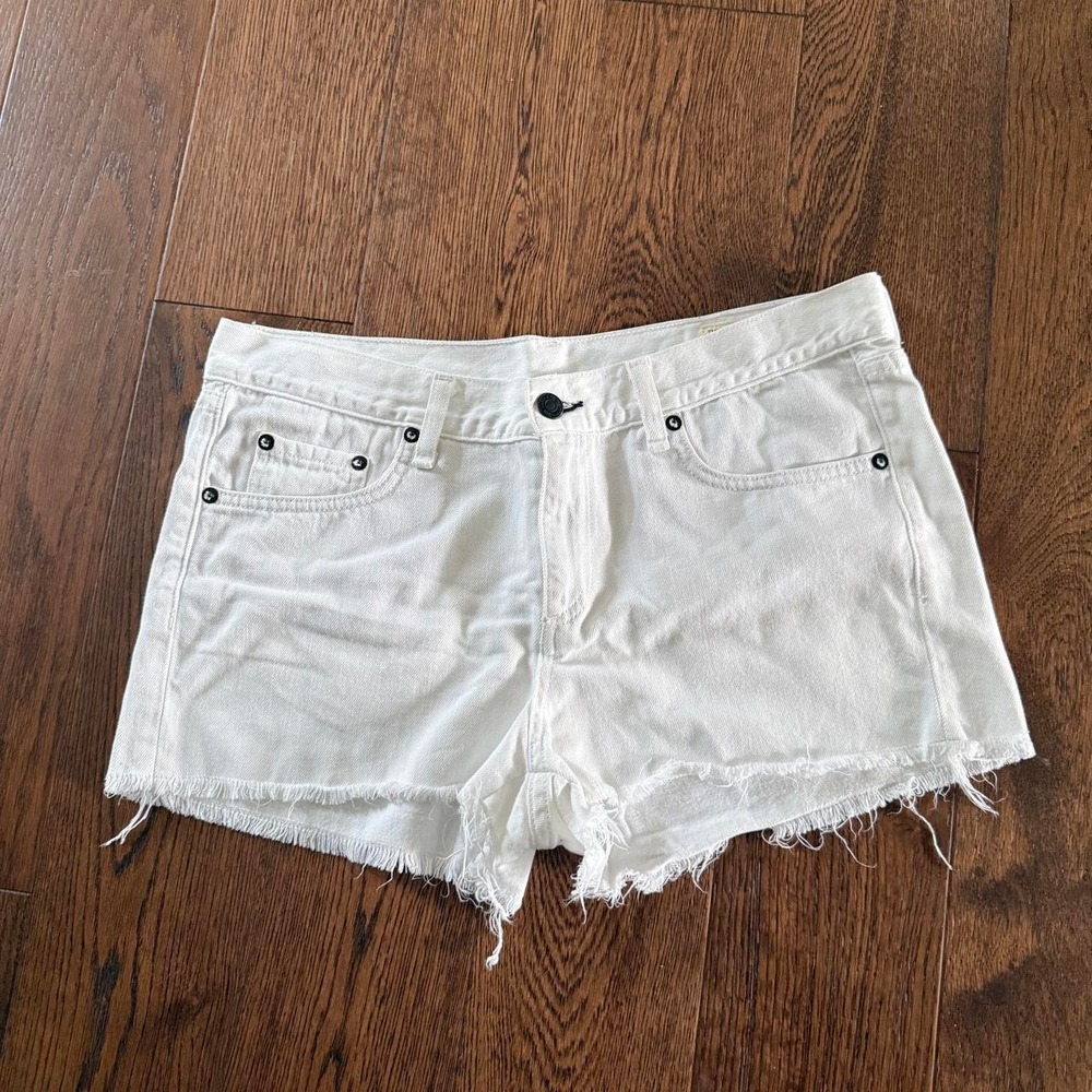 Rag & Bone Women's Size 28 White Denim Cutoff Shorts